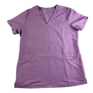 Figs Casma T Scrub Top Lavender Purple S